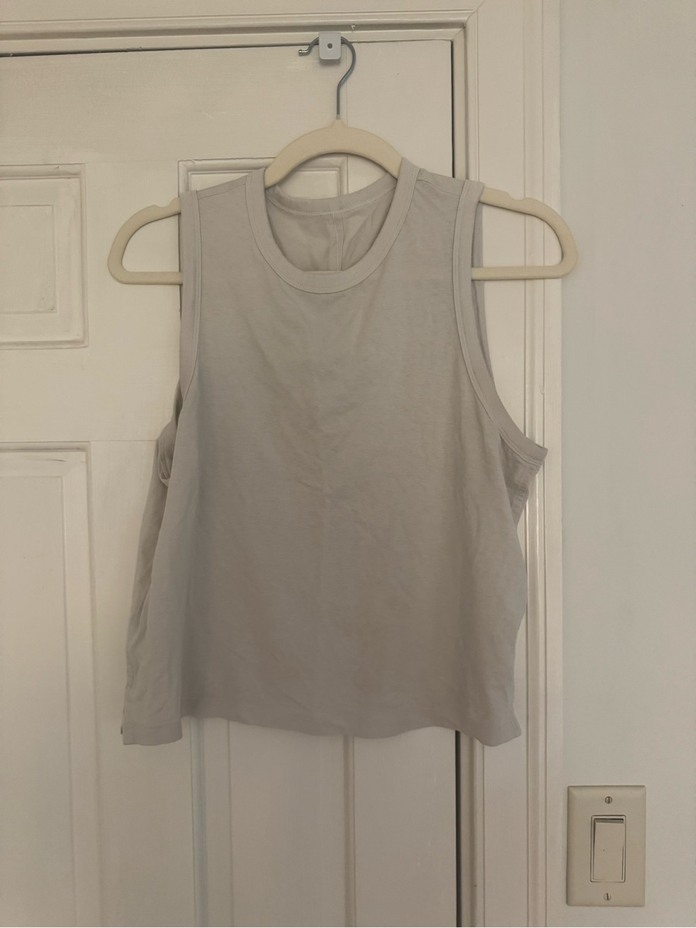 lululemon athletica Light Stone/off white Crewneck Tank
